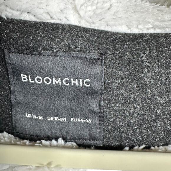 BLOOMCHIC Dark Gray Coat Size 14/16 - Picture 5 of 5
